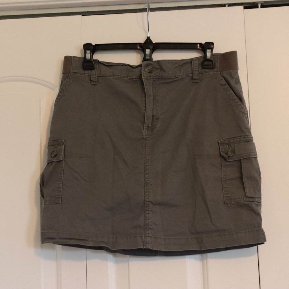 Lee Cargo Skort Grey Cotton/Spandex Shell Active Casual Size 10
